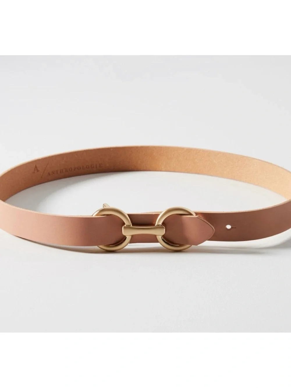 NWOT Anthropologie Chantal Leather Belt In Neutral  Size Small